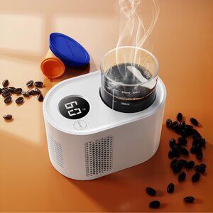 Cup Warmer for Desk with 300 ML Glass Cup 3 in 1 Smart Baby Bottle Warmer cooler
